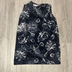 Floral Black and White Kids Camisole